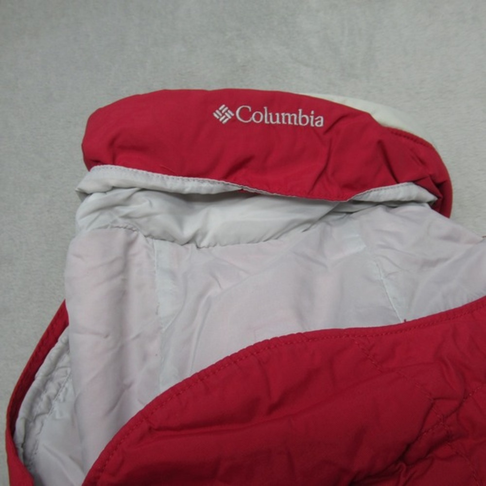 Columbia Jacket Womens Medium Red Gray Vertex Hood Waterproof Full Zip Insulated - Picture 15 of 16